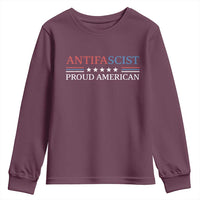 Antifascist Proud American Youth Sweatshirt Fight Fascism Protest Liberal Democrat - Wonder Print Shop