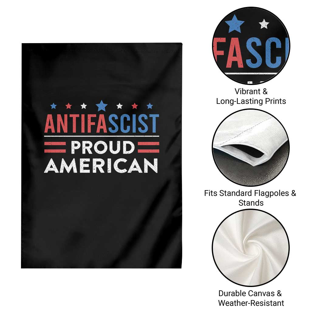 Antifascist Proud American Garden Flag Fight Fascism Protest Human Rights - Wonder Print Shop