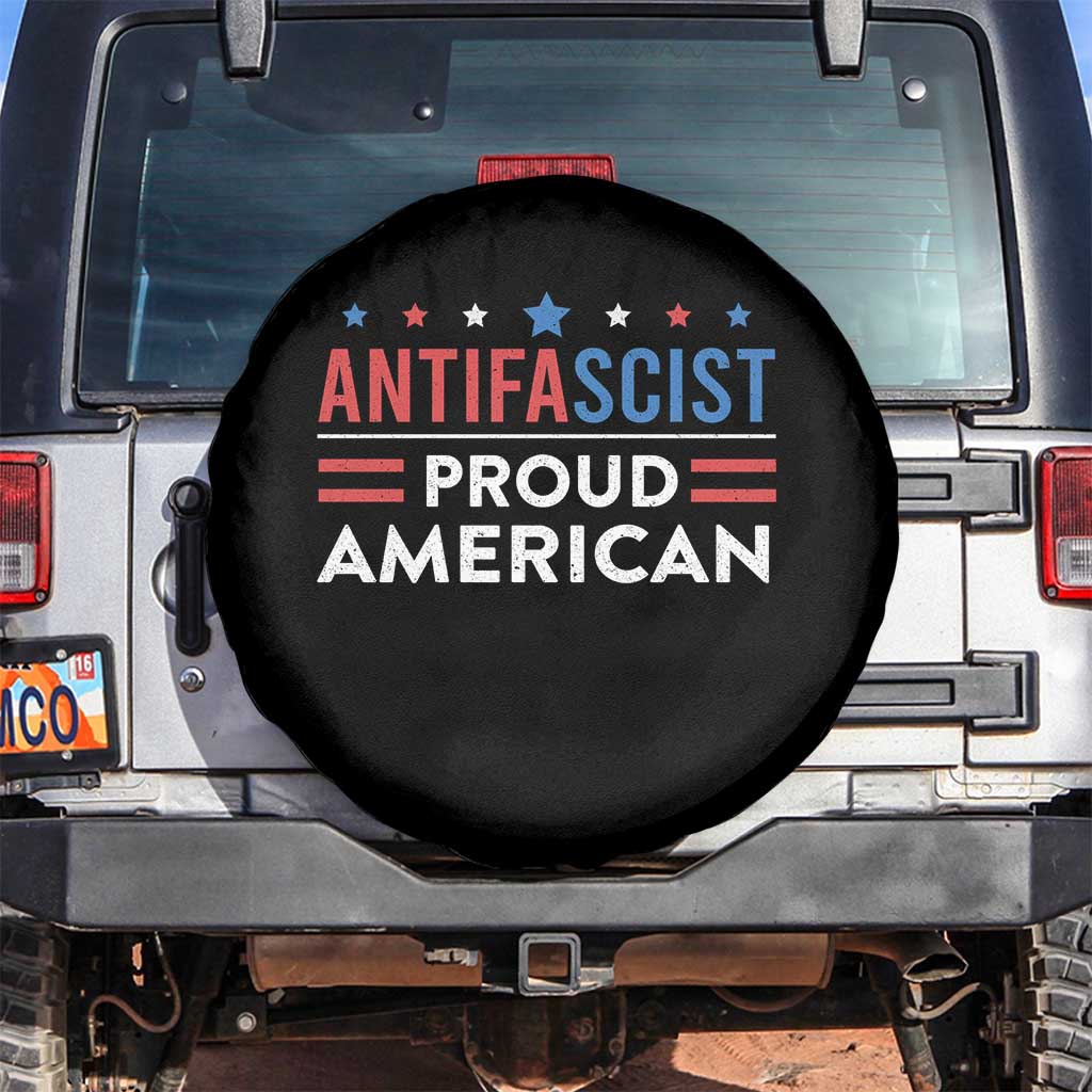 Antifascist Proud American Spare Tire Cover Fight Fascism Protest Human Rights - Wonder Print Shop