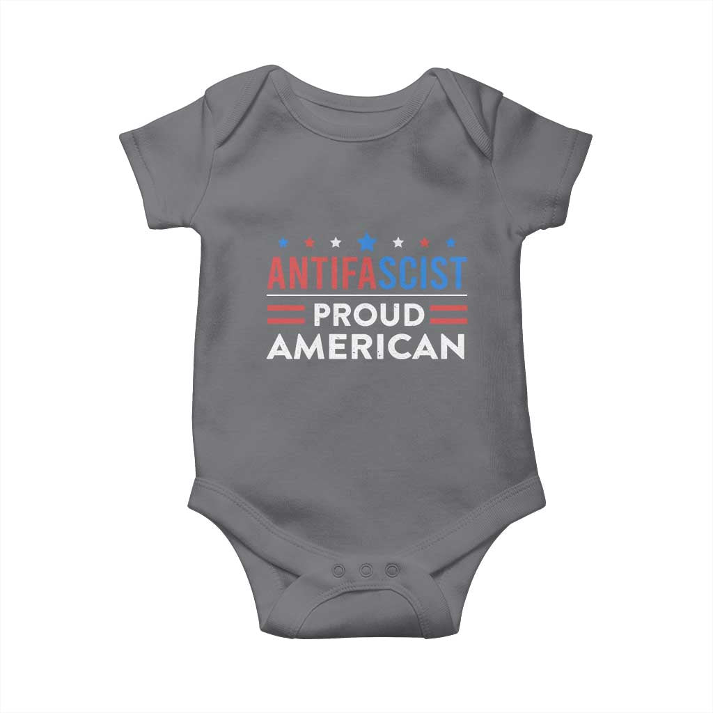 Antifascist Proud American Baby Onesie Fight Fascism Protest Human Rights - Wonder Print Shop