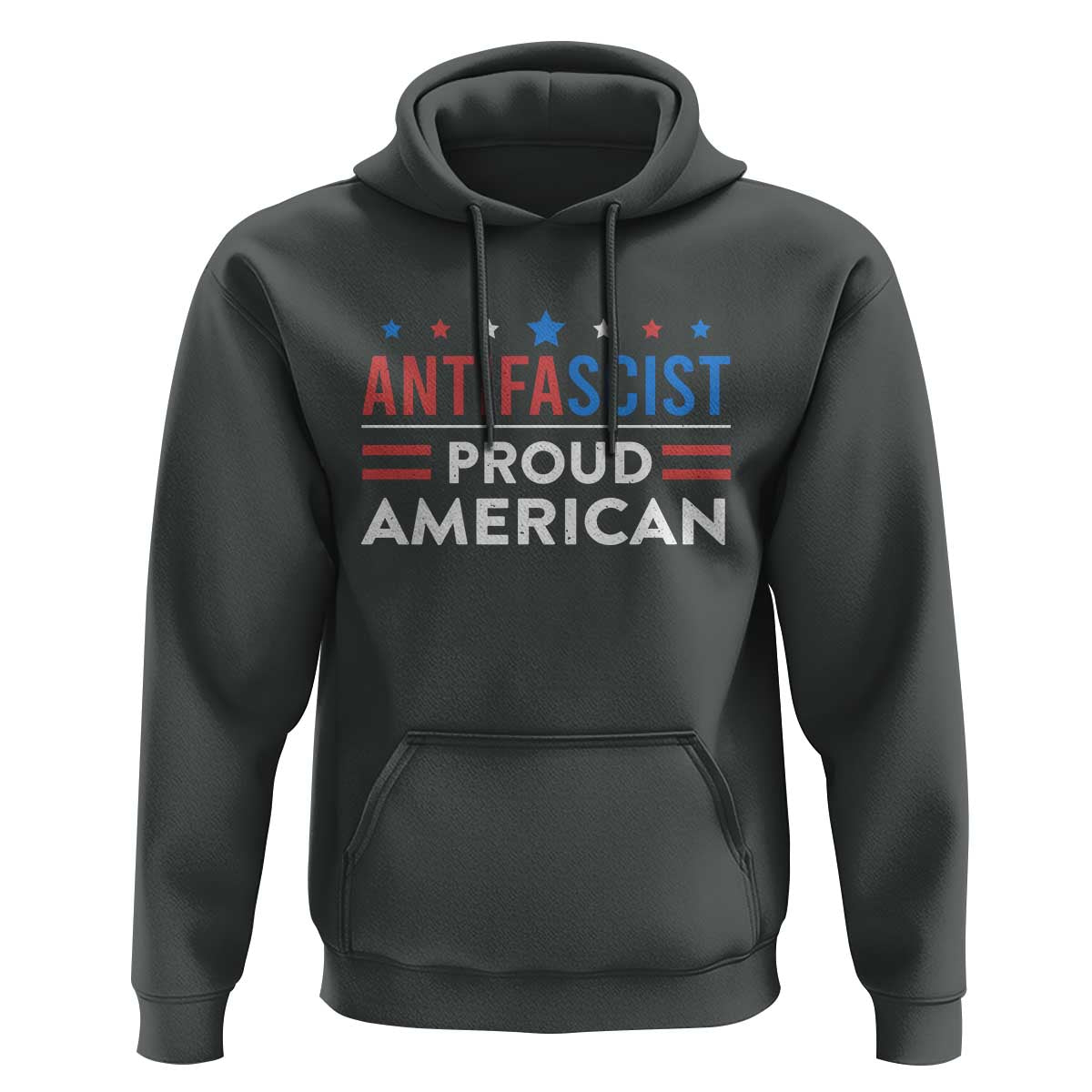 Antifascist Proud American Hoodie Fight Fascism Protest Human Rights - Wonder Print Shop