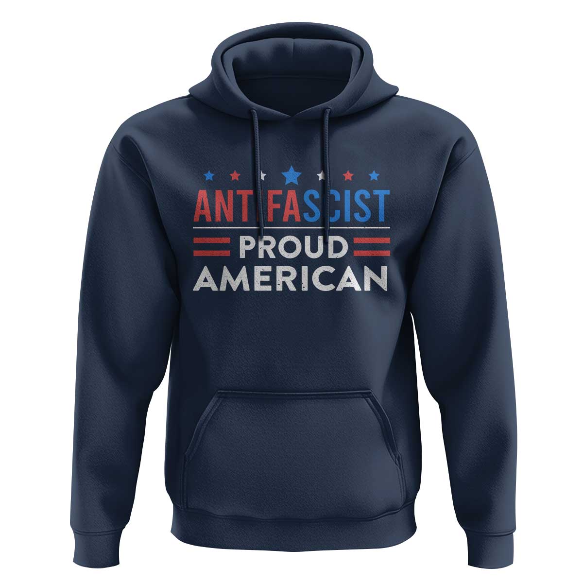 Antifascist Proud American Hoodie Fight Fascism Protest Human Rights - Wonder Print Shop
