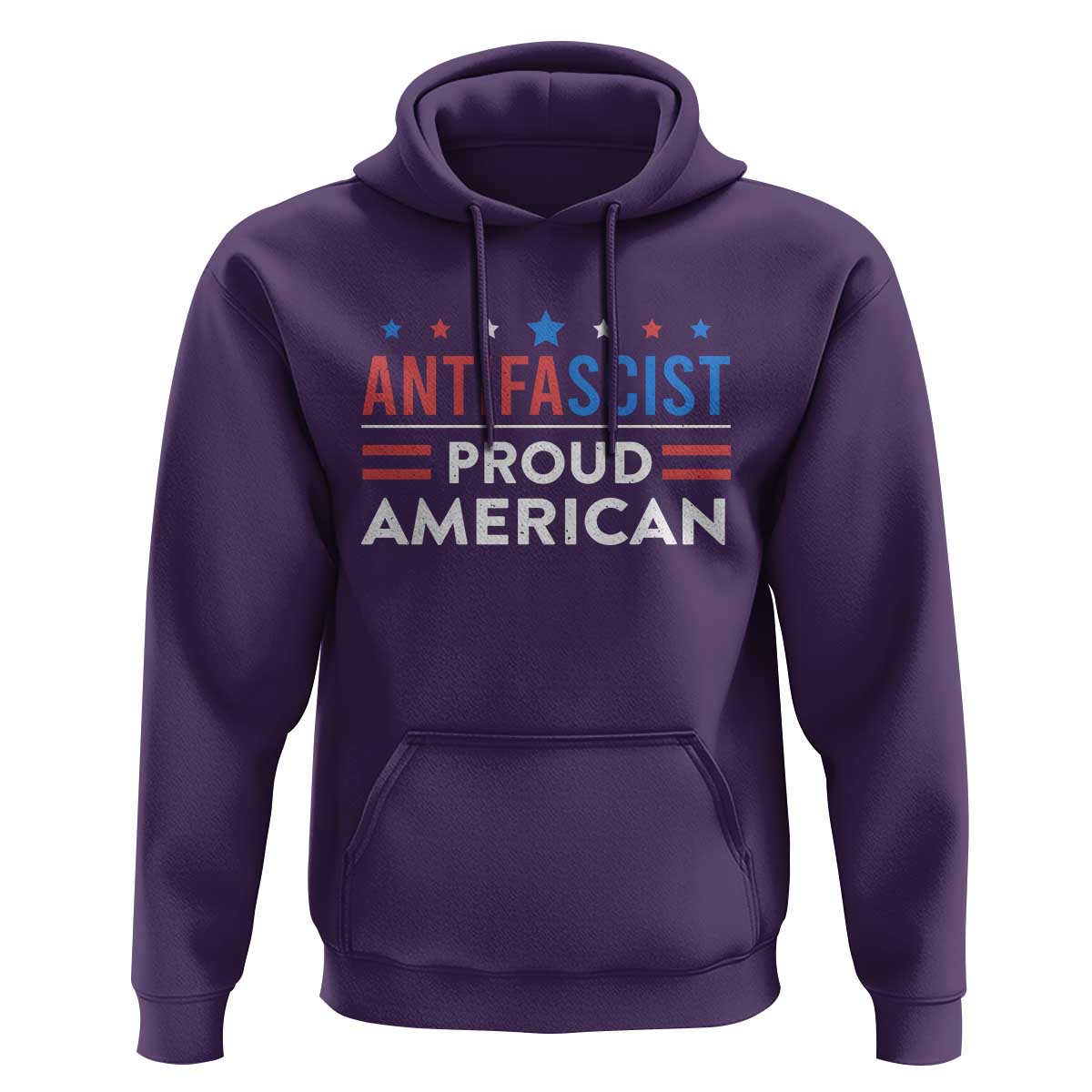 Antifascist Proud American Hoodie Fight Fascism Protest Human Rights - Wonder Print Shop