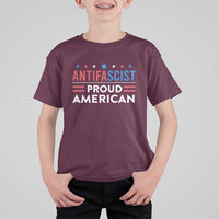 Antifascist Proud American T Shirt For Kid Fight Fascism Protest Human Rights - Wonder Print Shop