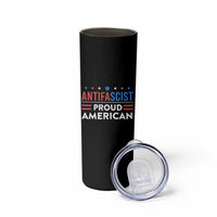 Antifascist Proud American Skinny Tumbler Fight Fascism Protest Human Rights - Wonder Print Shop