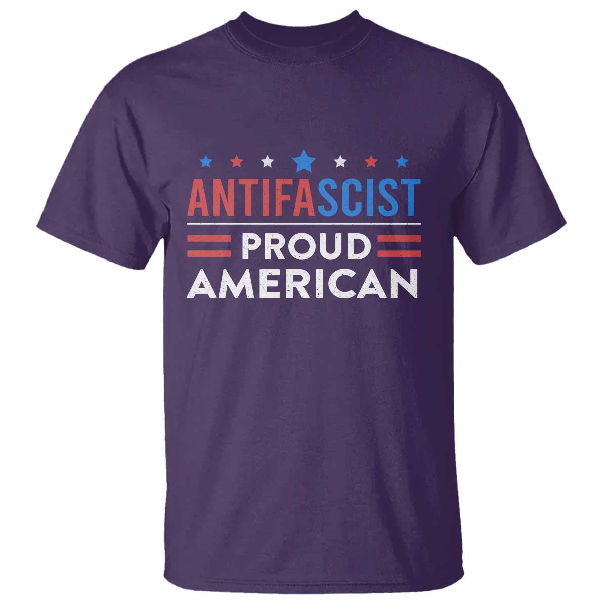 Antifascist Proud American T Shirt Fight Fascism Protest Human Rights - Wonder Print Shop