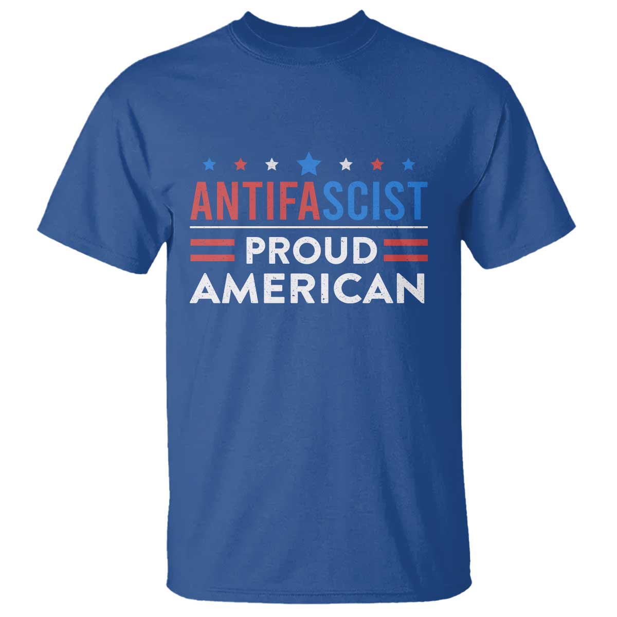 Antifascist Proud American T Shirt Fight Fascism Protest Human Rights - Wonder Print Shop