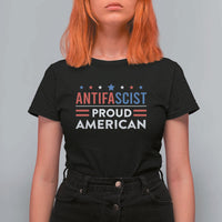 Antifascist Proud American T Shirt For Women Fight Fascism Protest Human Rights - Wonder Print Shop
