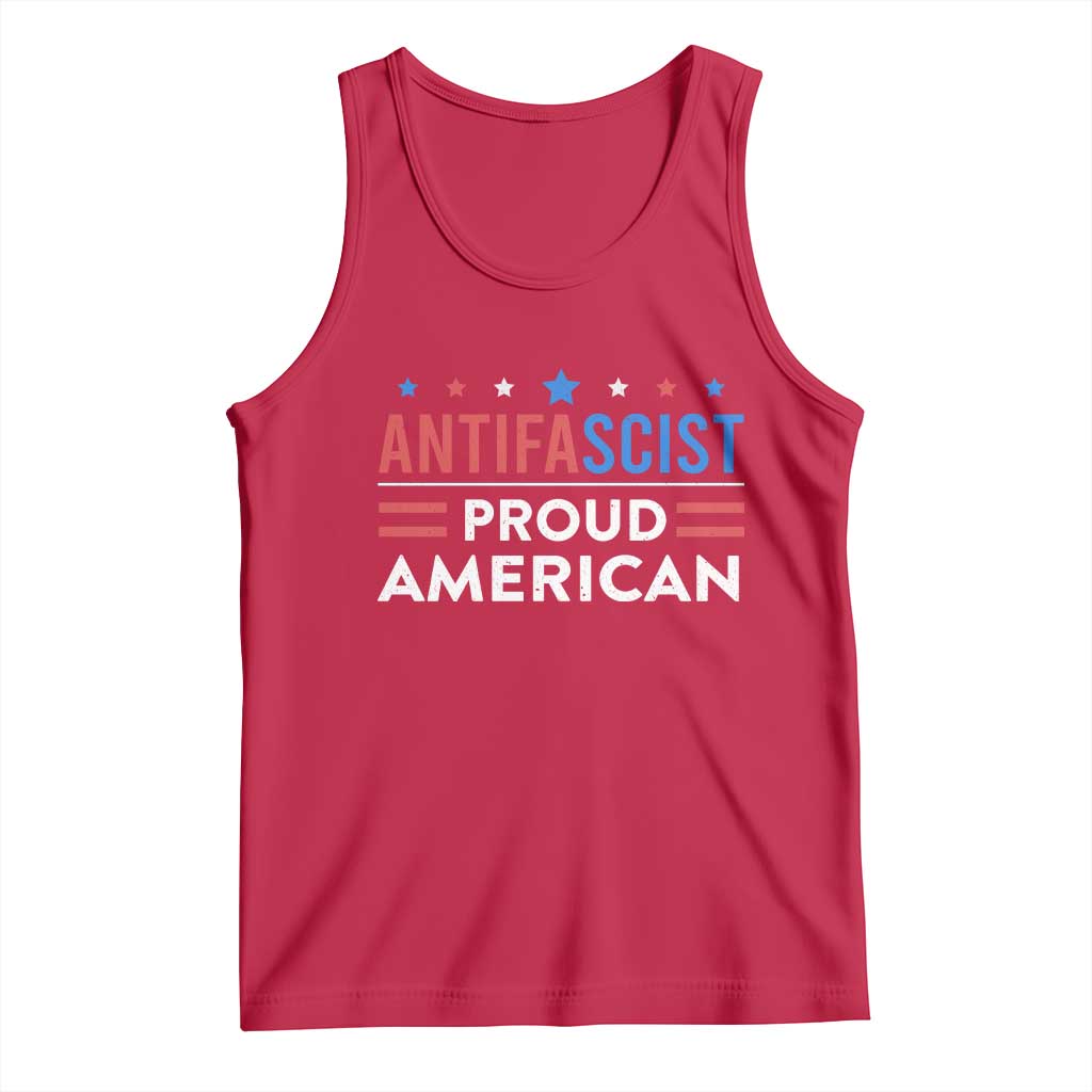 Antifascist Proud American Tank Top Fight Fascism Protest Human Rights - Wonder Print Shop