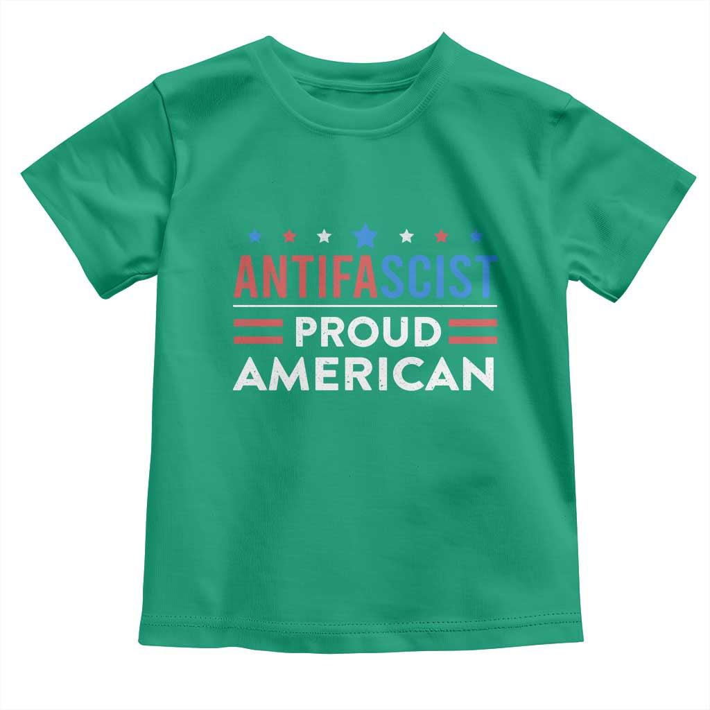 Antifascist Proud American Toddler T Shirt Fight Fascism Protest Human Rights - Wonder Print Shop