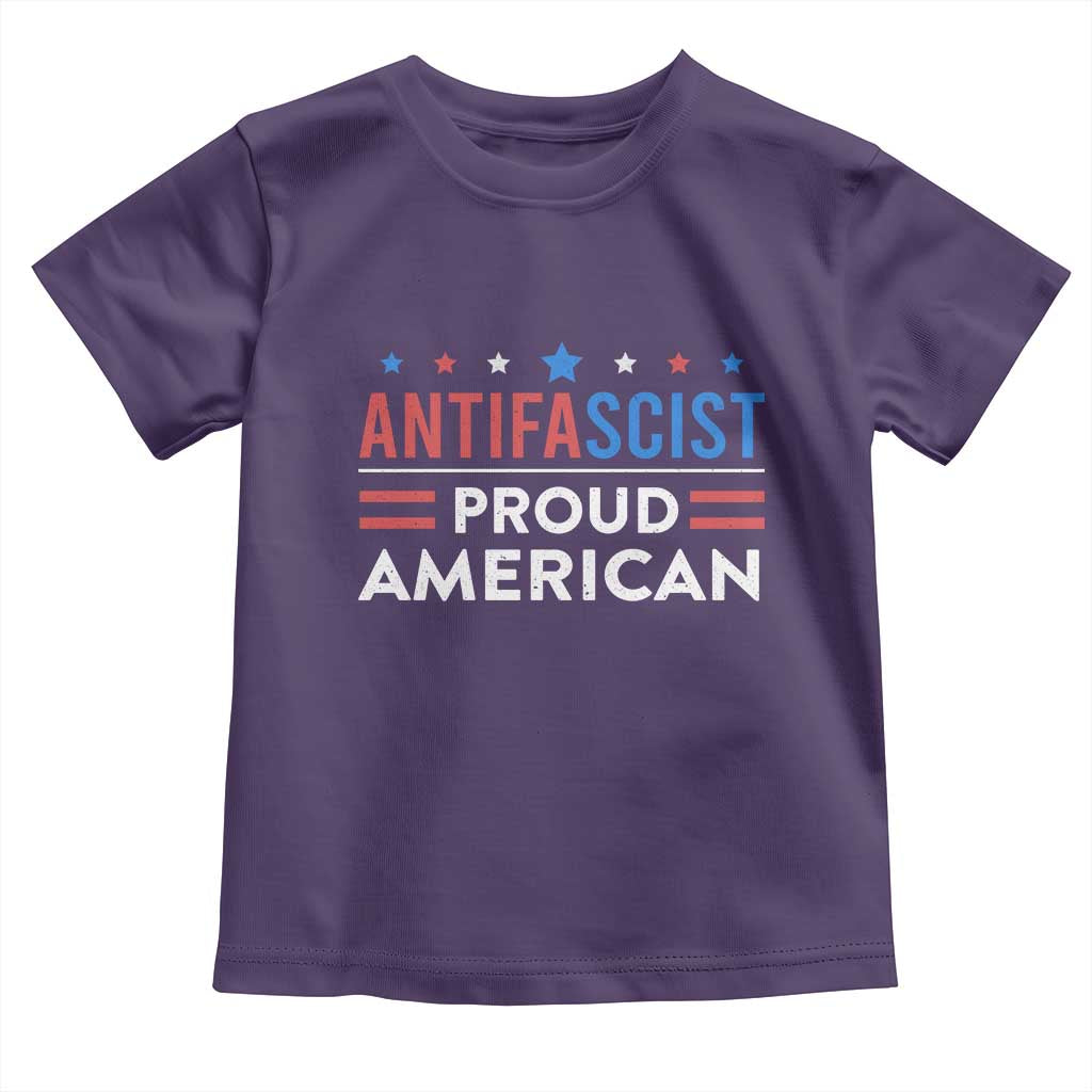 Antifascist Proud American Toddler T Shirt Fight Fascism Protest Human Rights - Wonder Print Shop
