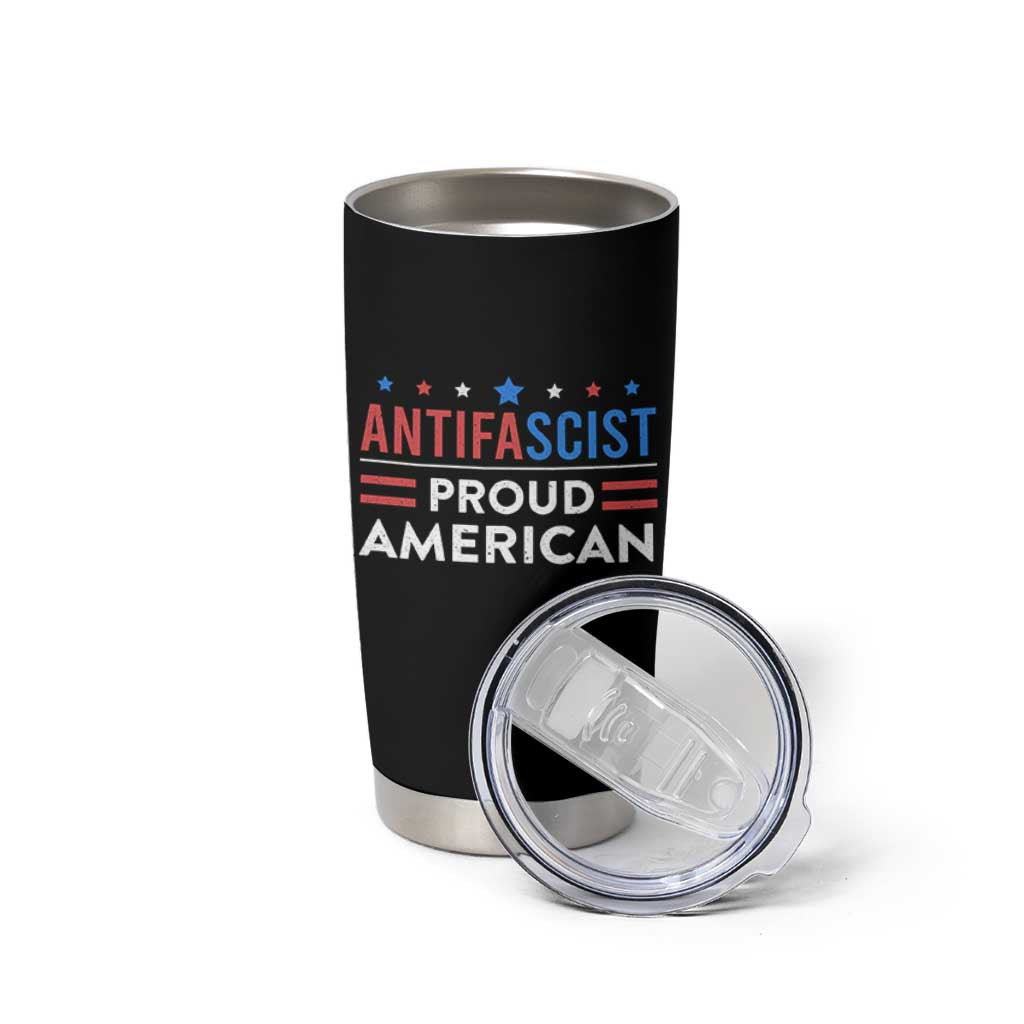 Antifascist Proud American Tumbler Cup Fight Fascism Protest Human Rights - Wonder Print Shop