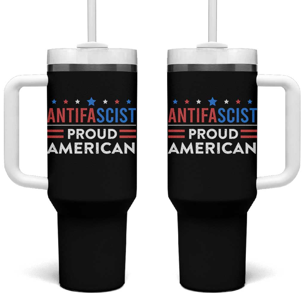 Antifascist Proud American Tumbler With Handle Fight Fascism Protest Human Rights - Wonder Print Shop
