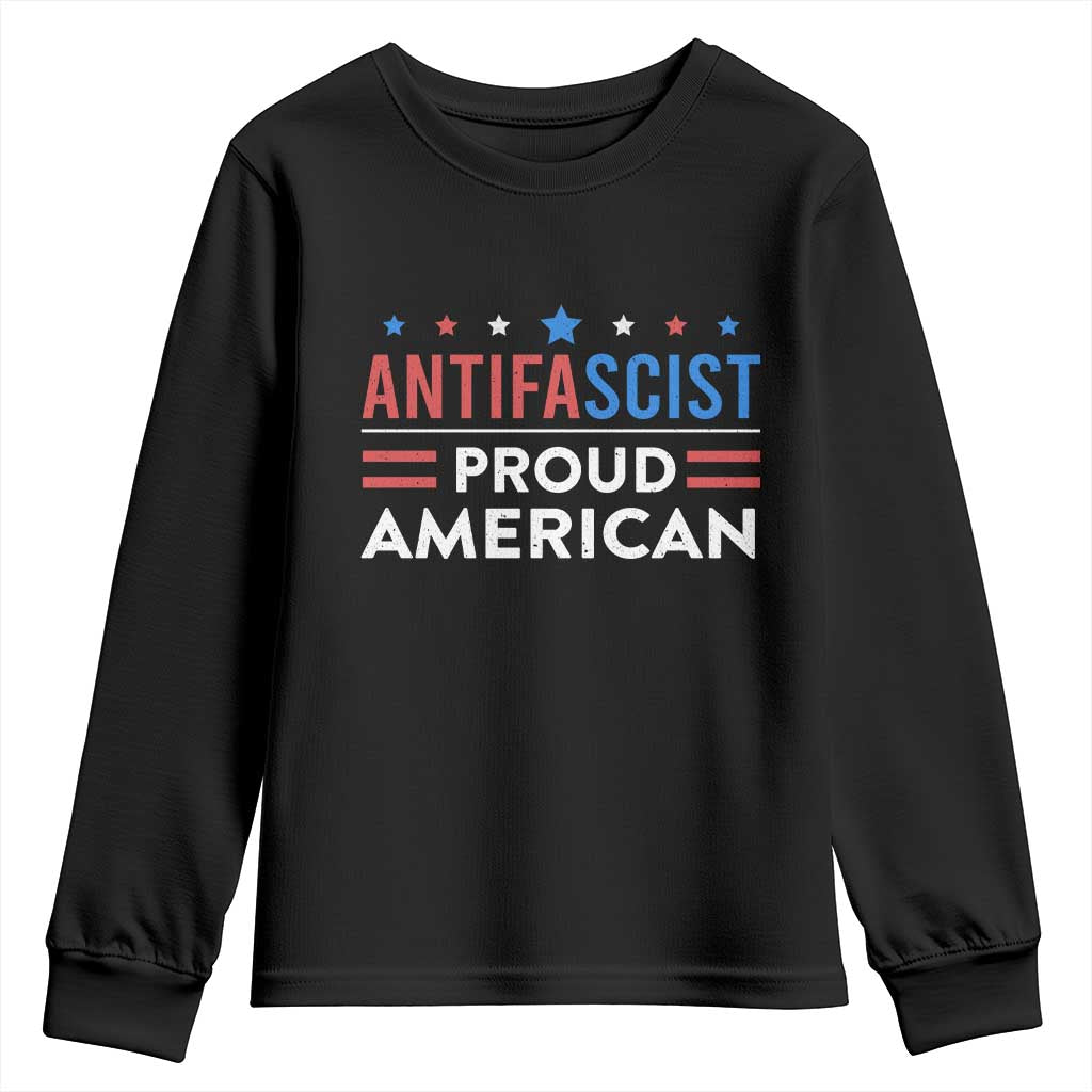 Antifascist Proud American Youth Sweatshirt Fight Fascism Protest Human Rights - Wonder Print Shop