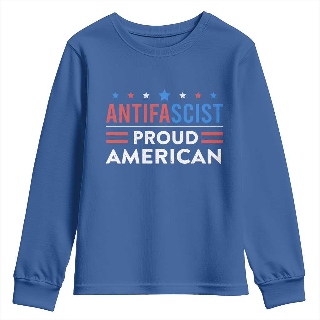 Antifascist Proud American Youth Sweatshirt Fight Fascism Protest Human Rights - Wonder Print Shop