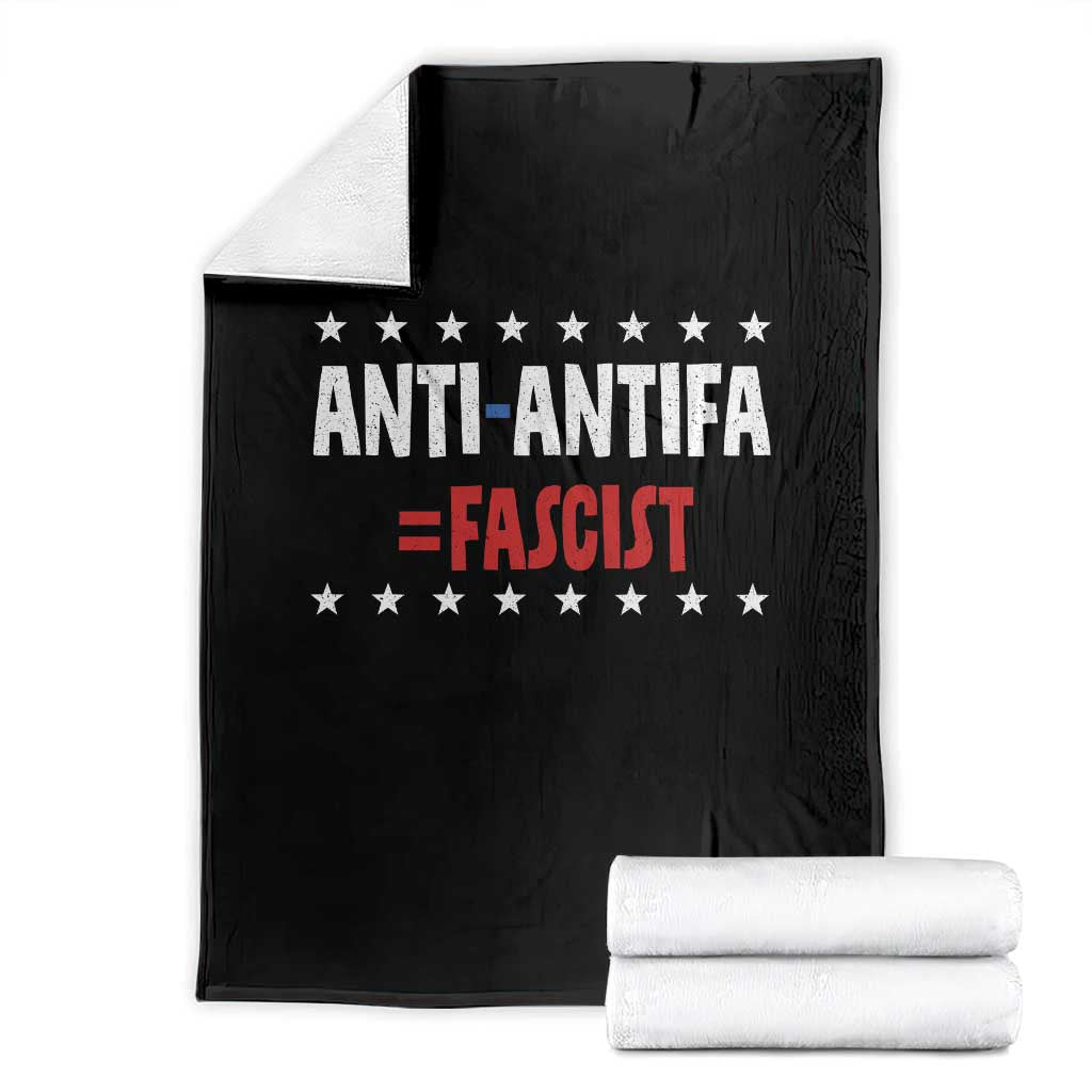 Fight Fascism Protest Anti Fascism Throw Blanket Vintage Stars And Stripes - Wonder Print Shop