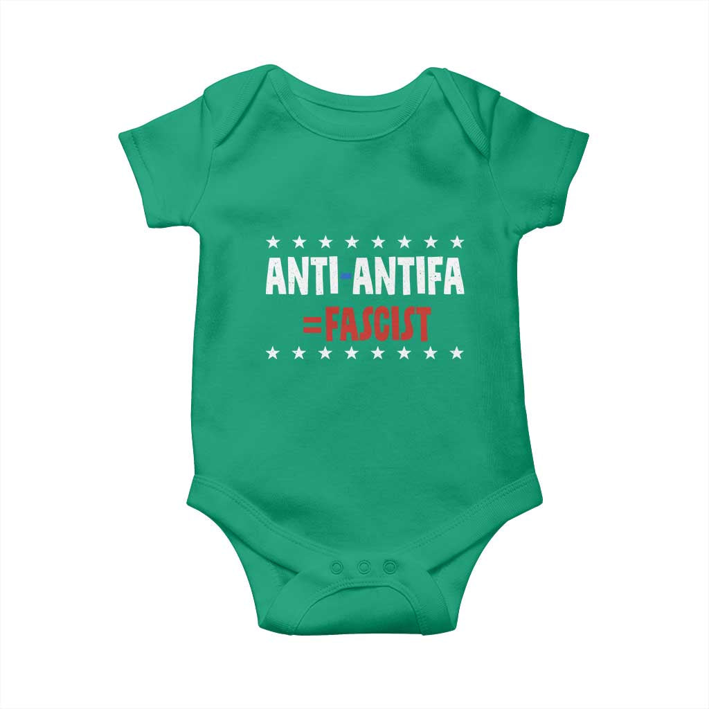 Fight Fascism Protest Anti Fascism Baby Onesie Vintage Stars And Stripes - Wonder Print Shop