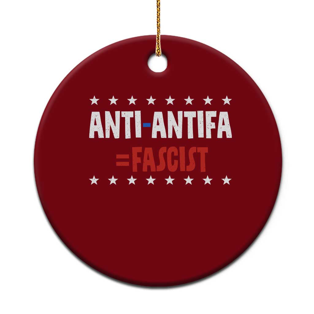 Fight Fascism Protest Anti Fascism Ceramic Ornament Vintage Stars And Stripes - Wonder Print Shop