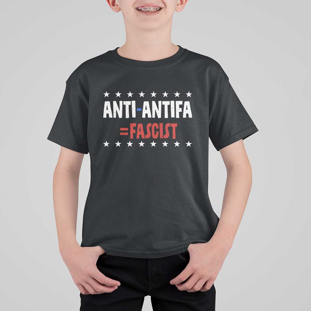 Fight Fascism Protest Anti Fascism T Shirt For Kid Vintage Stars And Stripes - Wonder Print Shop