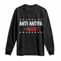 Fight Fascism Protest Anti Fascism Long Sleeve Shirt Vintage Stars And Stripes - Wonder Print Shop
