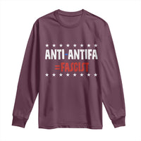 Fight Fascism Protest Anti Fascism Long Sleeve Shirt Vintage Stars And Stripes - Wonder Print Shop