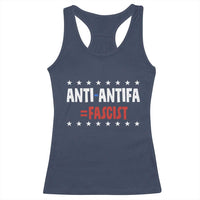 Fight Fascism Protest Anti Fascism Racerback Tank Top Vintage Stars And Stripes - Wonder Print Shop