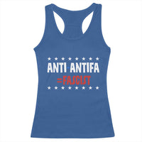 Fight Fascism Protest Anti Fascism Racerback Tank Top Vintage Stars And Stripes - Wonder Print Shop