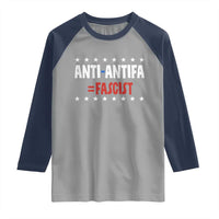 Fight Fascism Protest Anti Fascism Raglan Shirt Vintage Stars And Stripes - Wonder Print Shop