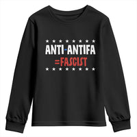 Fight Fascism Protest Anti Fascism Youth Sweatshirt Vintage Stars And Stripes - Wonder Print Shop