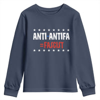 Fight Fascism Protest Anti Fascism Youth Sweatshirt Vintage Stars And Stripes - Wonder Print Shop