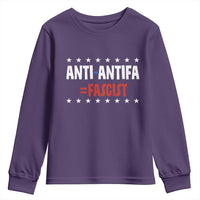 Fight Fascism Protest Anti Fascism Youth Sweatshirt Vintage Stars And Stripes - Wonder Print Shop