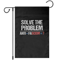 Funny Anti Fascism Protest Garden Flag Solve The Problem - Wonder Print Shop