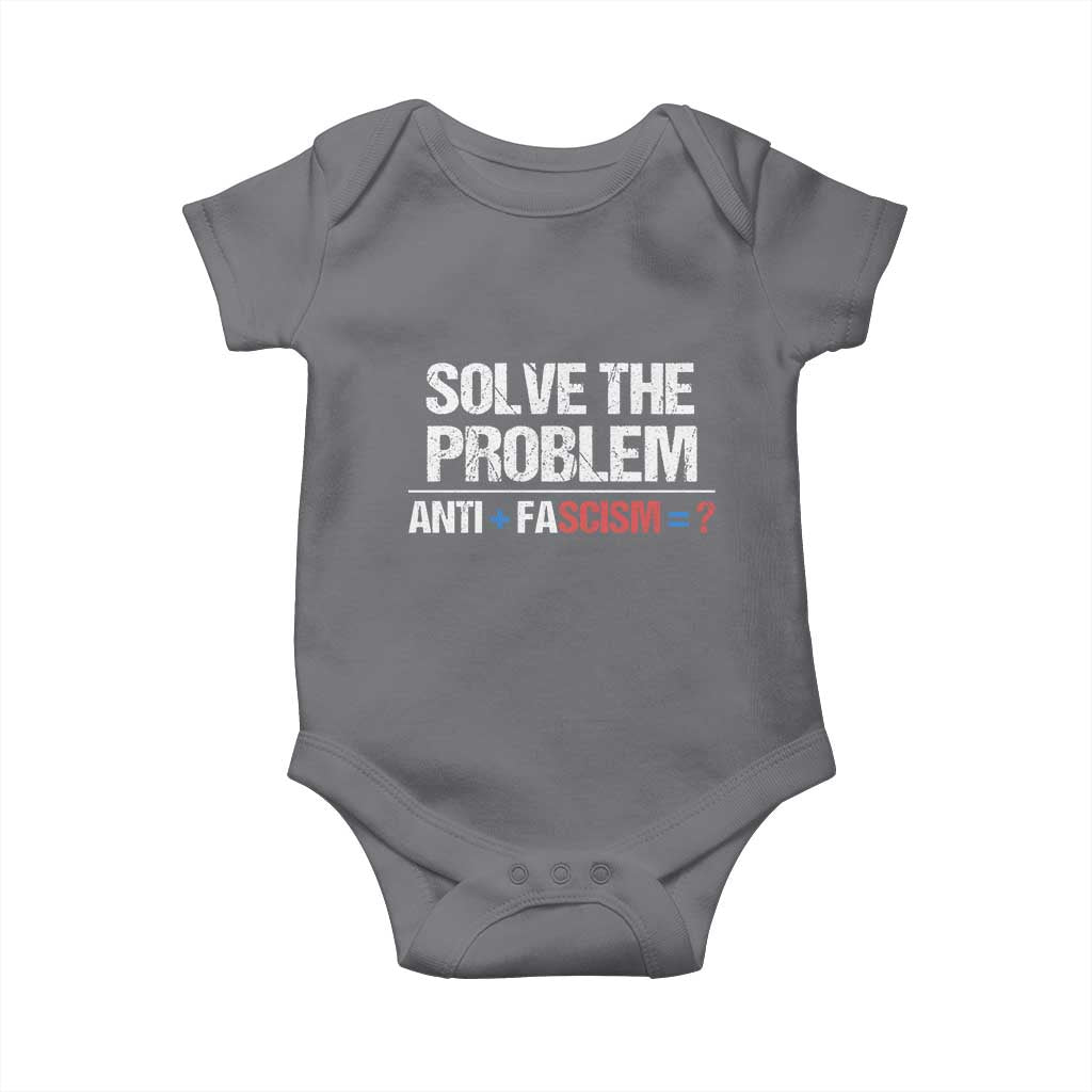 Funny Anti Fascism Protest Baby Onesie Solve The Problem - Wonder Print Shop