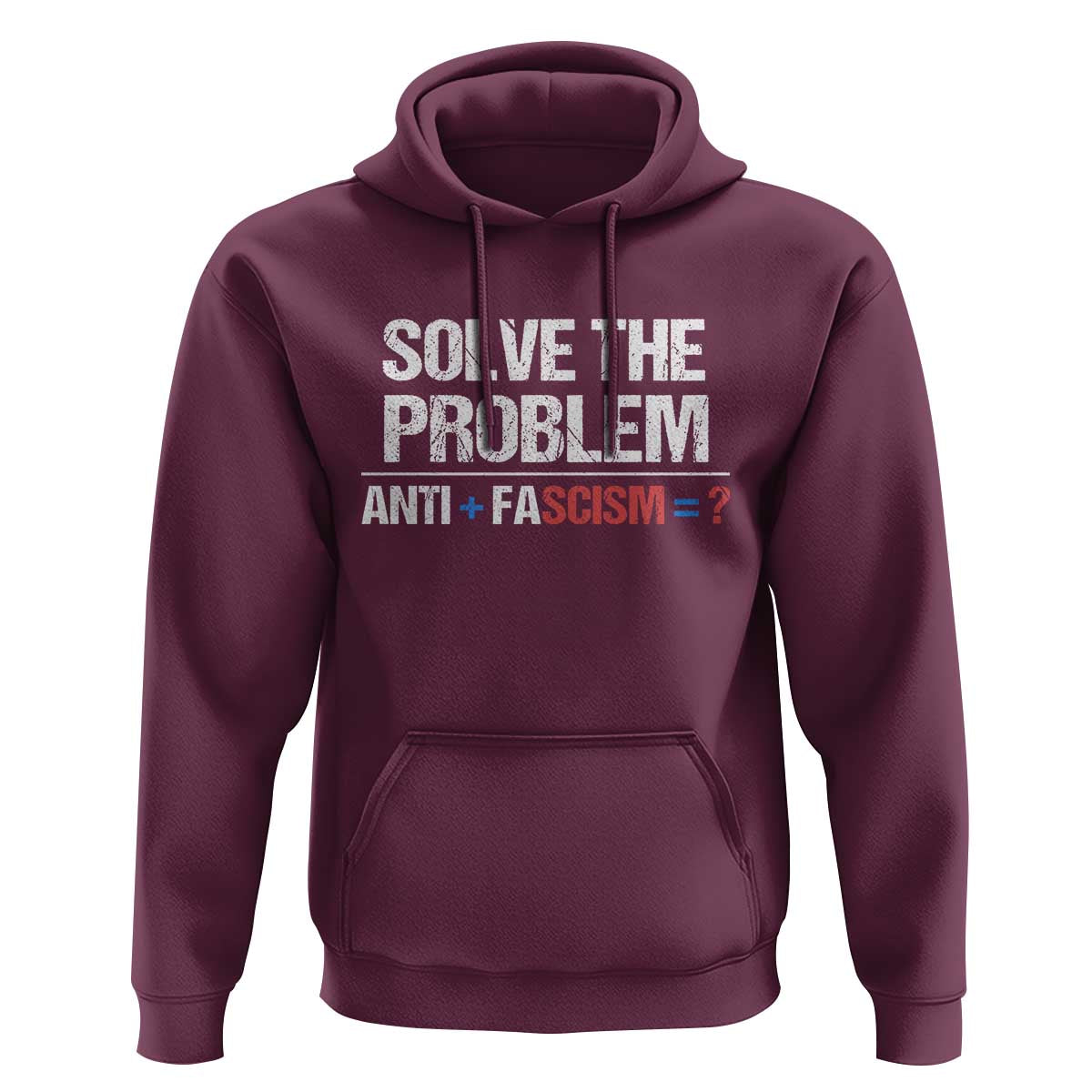 Funny Anti Fascism Protest Hoodie Solve The Problem - Wonder Print Shop