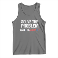Funny Anti Fascism Protest Tank Top Solve The Problem - Wonder Print Shop