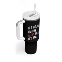 Funny Aunt Tifa Tumbler With Handle Its Me Hi I Am The Aunt Tifa Fight Fascism Protest - Wonder Print Shop
