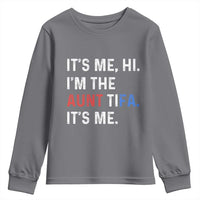 Funny Aunt Tifa Youth Sweatshirt Its Me Hi I Am The Aunt Tifa Fight Fascism Protest - Wonder Print Shop