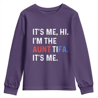 Funny Aunt Tifa Youth Sweatshirt Its Me Hi I Am The Aunt Tifa Fight Fascism Protest - Wonder Print Shop