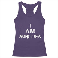 Funny I Am Aunt Tifa Racerback Tank Top Political Satire Fight Fascism Protest - Wonder Print Shop