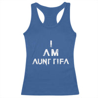 Funny I Am Aunt Tifa Racerback Tank Top Political Satire Fight Fascism Protest - Wonder Print Shop