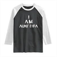 Funny I Am Aunt Tifa Raglan Shirt Political Satire Fight Fascism Protest - Wonder Print Shop
