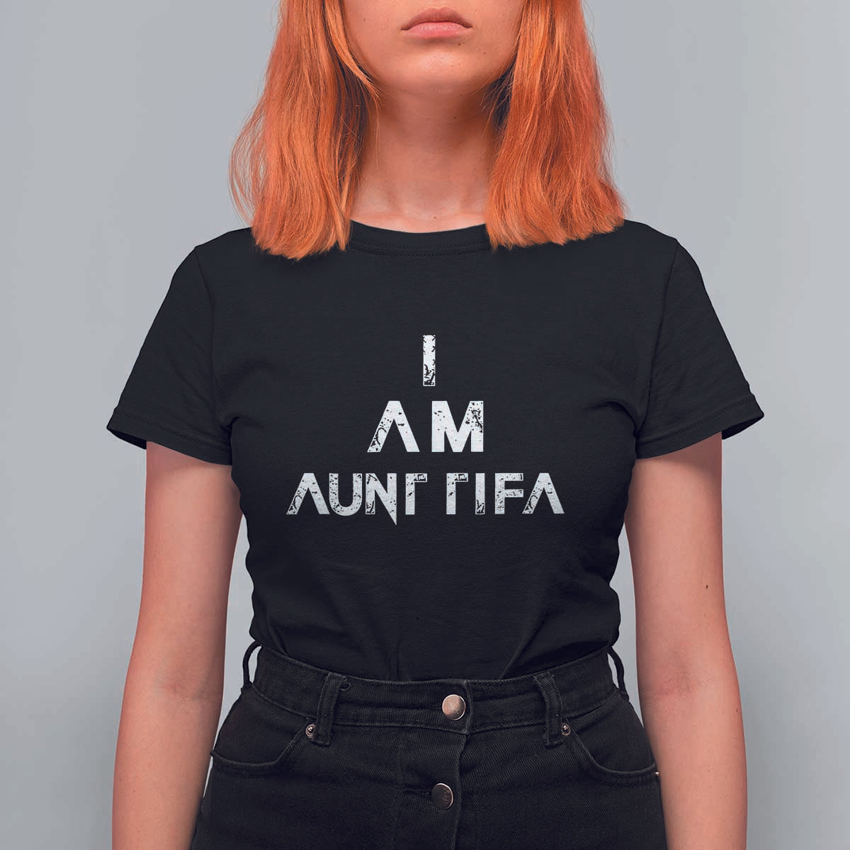 Funny I Am Aunt Tifa T Shirt For Women Political Satire Fight Fascism Protest - Wonder Print Shop