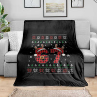 Funny 67 Six Seven Meme Brainrot Cringe Christmas Plaid Graphic Throw Blanket - Wonder Print Shop