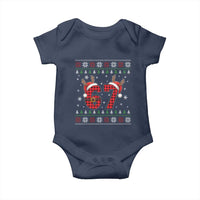 Funny 67 Six Seven Meme Brainrot Cringe Christmas Plaid Graphic Baby Onesie - Wonder Print Shop