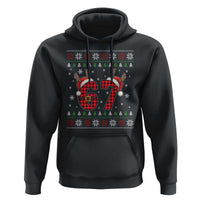 Funny 67 Six Seven Meme Brainrot Cringe Christmas Plaid Graphic Hoodie - Wonder Print Shop