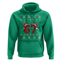 Funny 67 Six Seven Meme Brainrot Cringe Christmas Plaid Graphic Hoodie - Wonder Print Shop