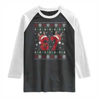 Funny 67 Six Seven Meme Brainrot Cringe Christmas Plaid Graphic Raglan Shirt - Wonder Print Shop