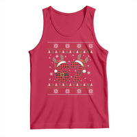 Funny 67 Six Seven Meme Brainrot Cringe Christmas Plaid Graphic Tank Top - Wonder Print Shop