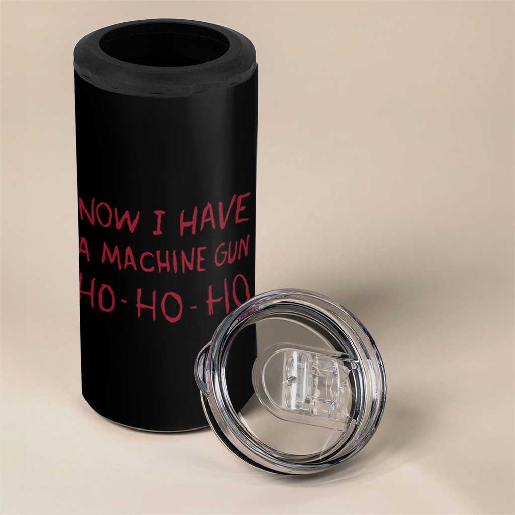 Now I Have A Machine Gun 4 in 1 Can Cooler Tumbler Funny Xmas 90s Movie - Wonder Print Shop
