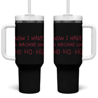 Now I Have A Machine Gun Tumbler With Handle Funny Xmas 90s Movie - Wonder Print Shop